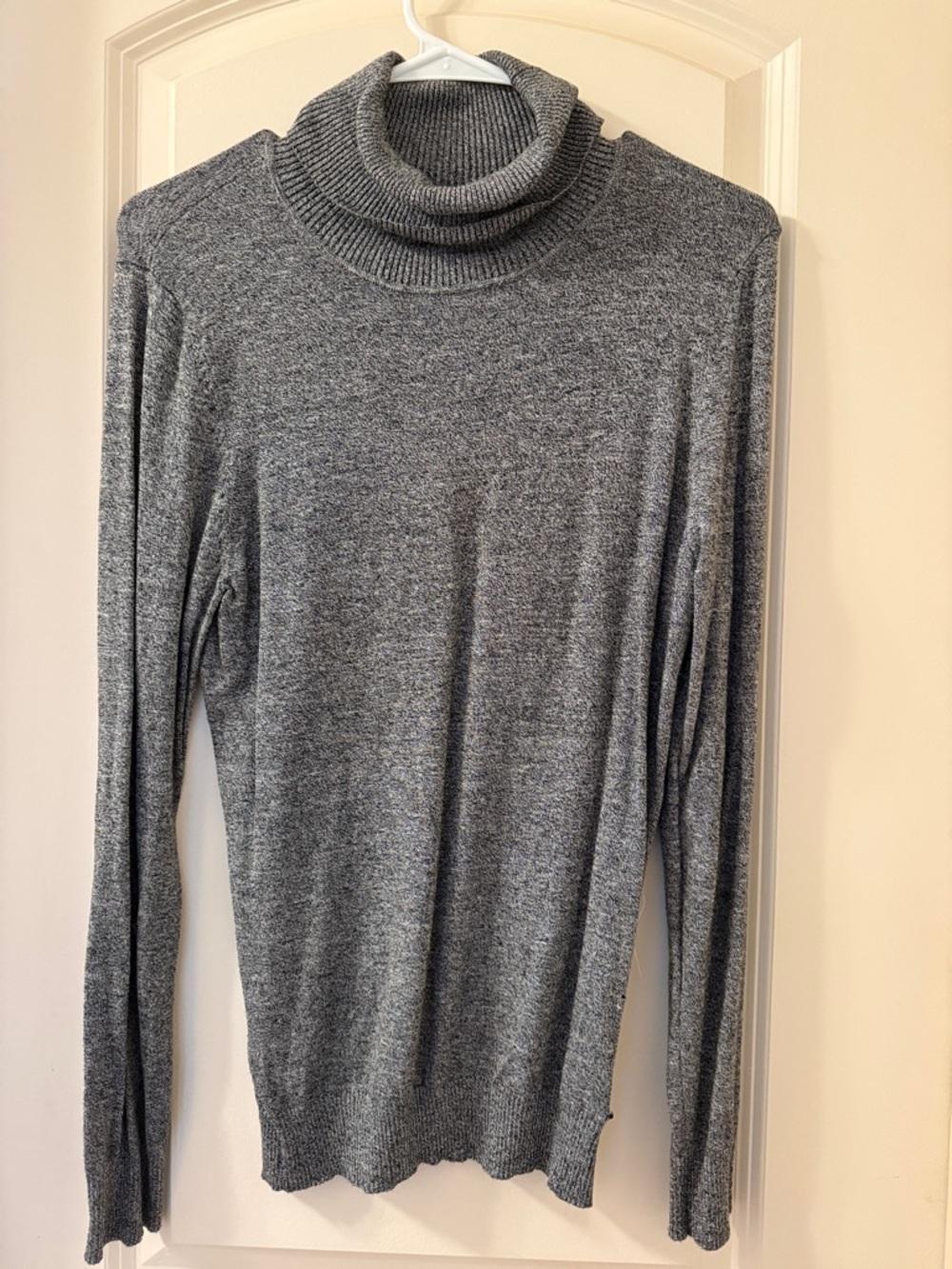 Calvin Klein Gray Ribbed Turtleneck Sweater